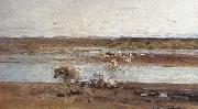 Nicolae Grigorescu Herd by the River oil